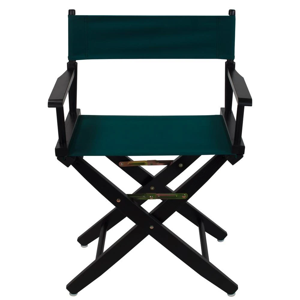 商品American Trails|Extra-Wide Premium 18"  Directors Chair Black Frame W/Hunter Green Color Cover,价格¥917,第1张图片