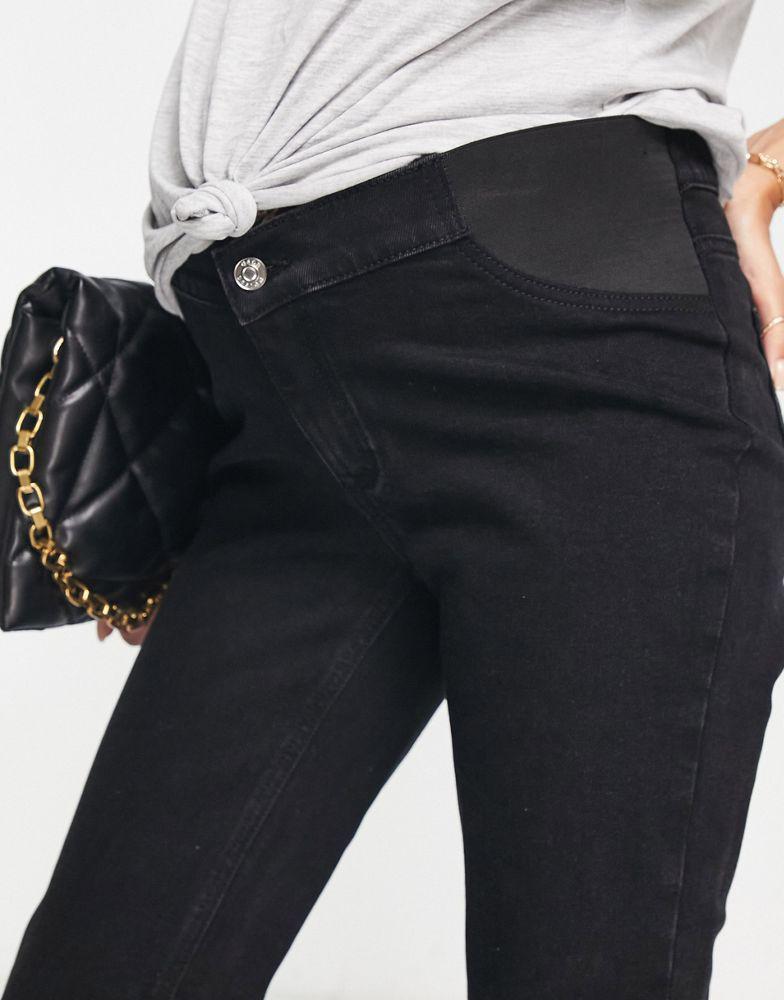 商品ASOS|ASOS DESIGN Maternity flared jeans in washed black,价格¥234,第4张图片详细描述
