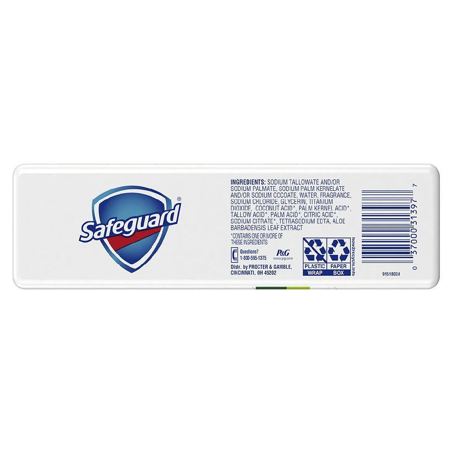 商品Safeguard|Antibacterial Soap Bars Fresh Clean Scent with Aloe,价格¥41,第3张图片详细描述