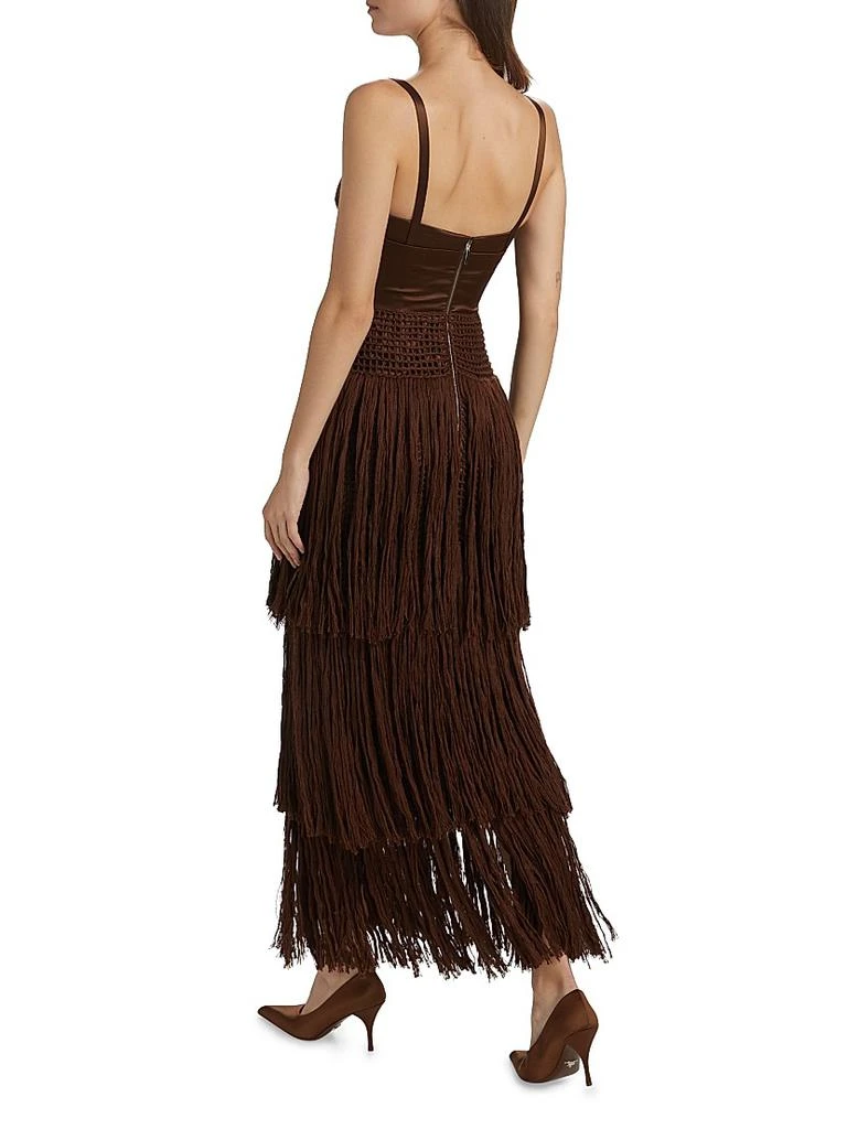 商品Alejandra Alonso Rojas|Bustier Silk Fringe Crochet Dress,价格¥7678,第5张图片详细描述