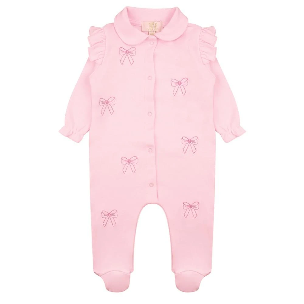 商品Caramelo Kids|Pink Bow Romper & Bib,价格¥172,第1张图片