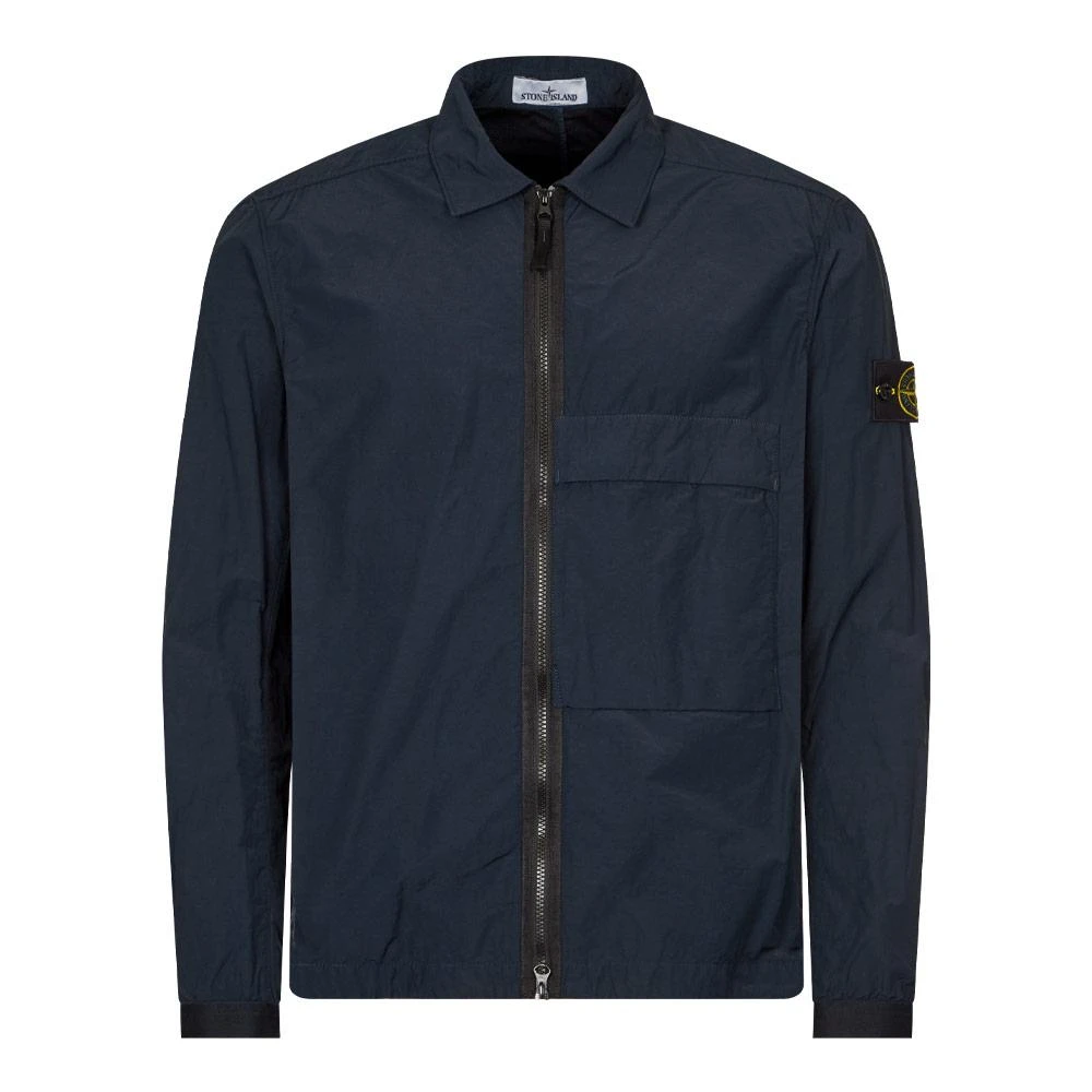 商品Stone Island|Stone Island Nalsan Light Nylon Overshirt - Navy,价格¥3420,第1张图片