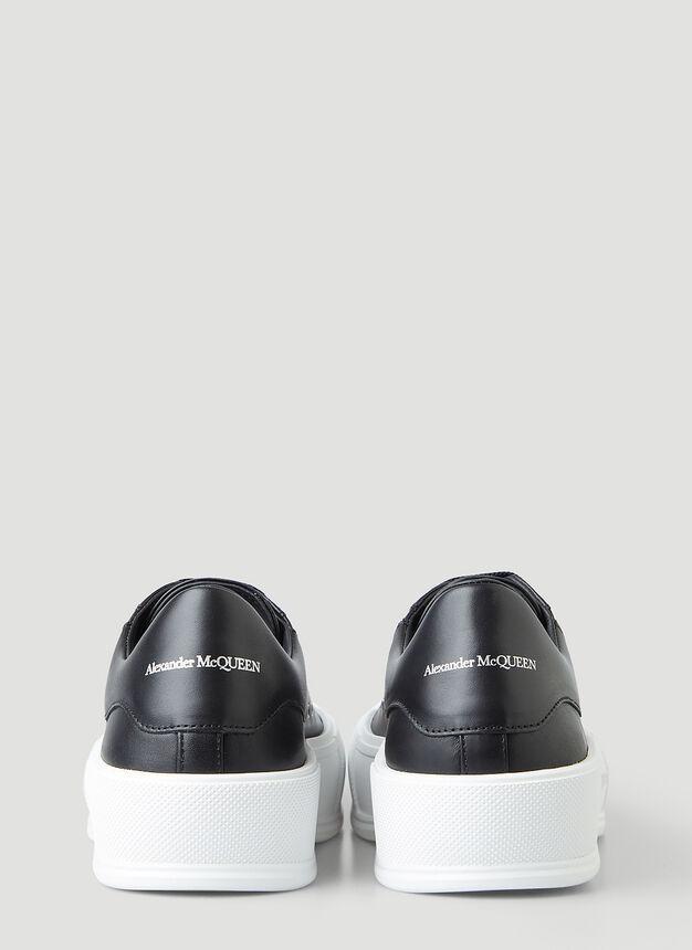 商品Alexander McQueen|Deck Lace-Up Plimsoll Sneakers in Black,价格¥3951,第6张图片详细描述