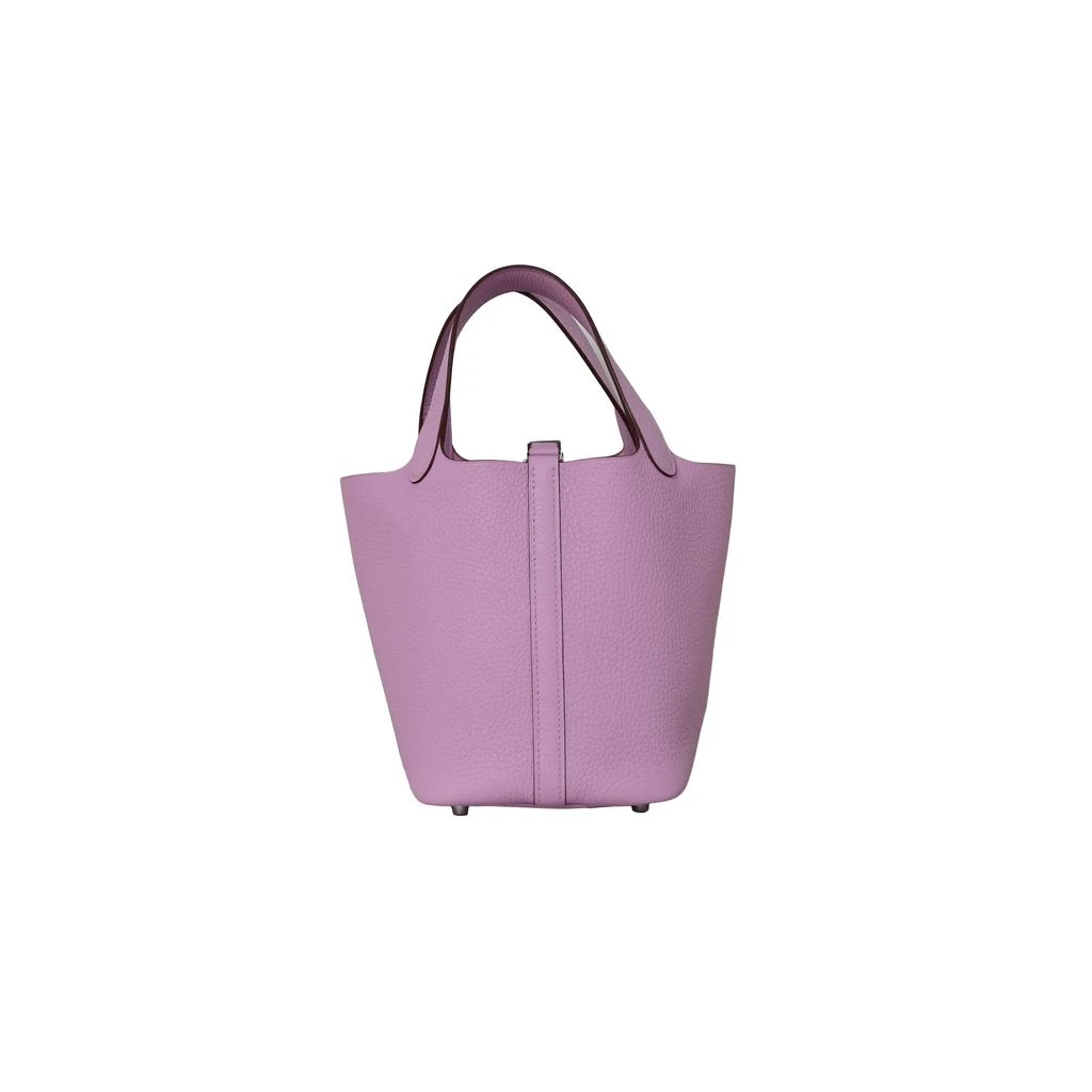 商品Hermes|Hermes Picotin 18 Lock Bag Palladium Hardware Mauve Sylvestre,价格¥36384,第3张图片详细描述