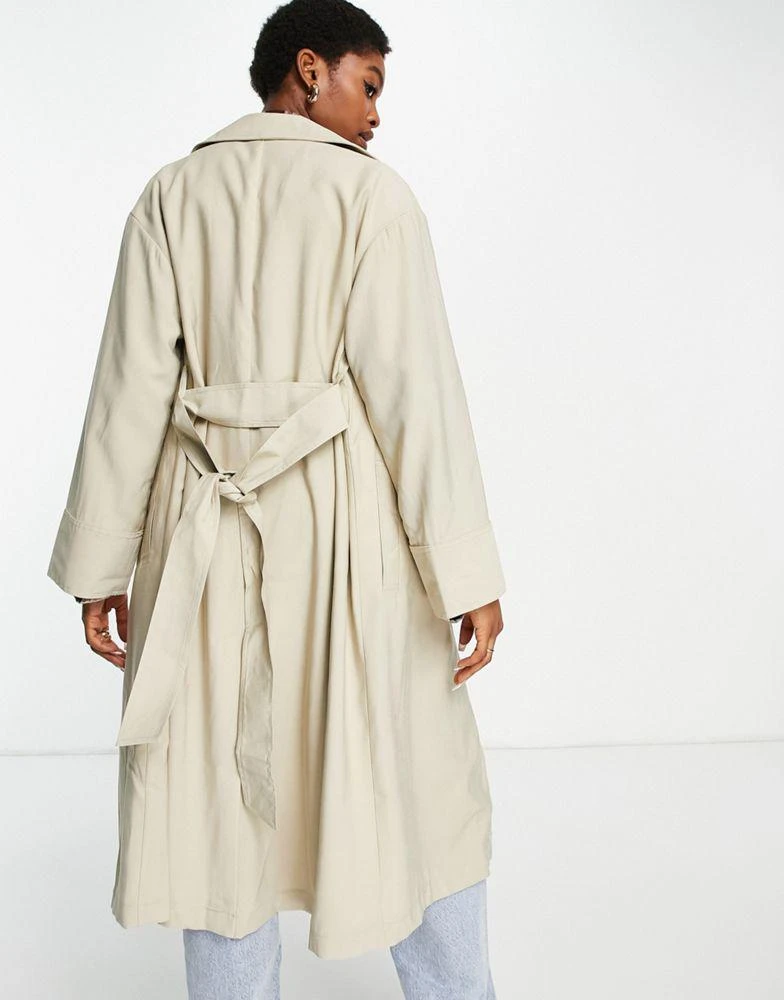 商品Topshop|Topshop plain duster coat in sand,价格¥324,第2张图片详细描述