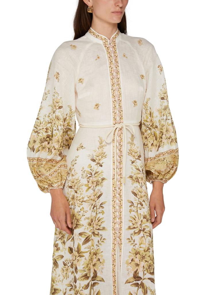golden buttoned midi dress Viscose midi dress with golden buttons :: LICHI