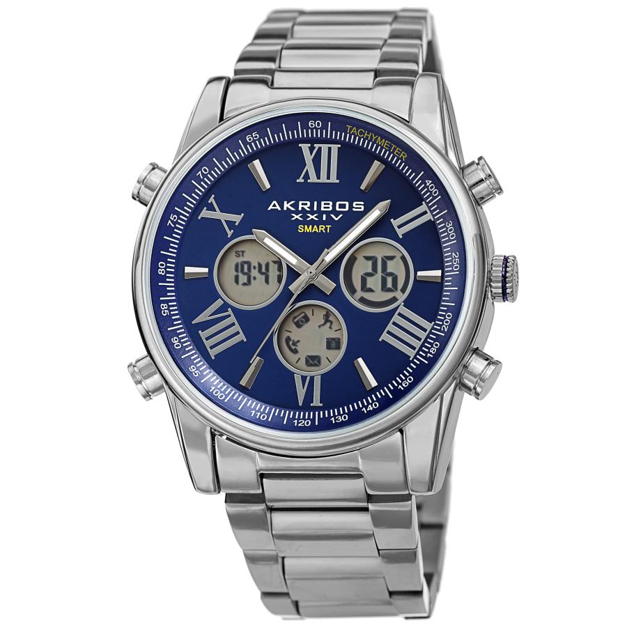 Akribos XXIV AK1095SSBU Quartz Blue Dial Mens Smart Watch AK1095SSBU商品第1张图片规格展示