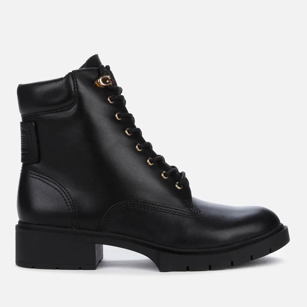 Coach Women's Lorimer Leather Lace Up Boots商品第1张图片规格展示