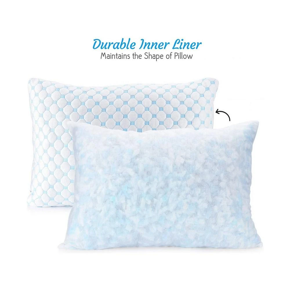 商品Nestl|Heat and Moisture Reducing Ice Silk and Gel Infused Memory Foam Toddler Pillow - 2 pack,价格¥707,第4张图片详细描述