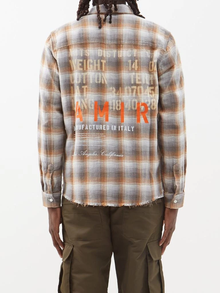 商品AMIRI|Logo-print check cotton shirt,价格¥3741,第5张图片详细描述