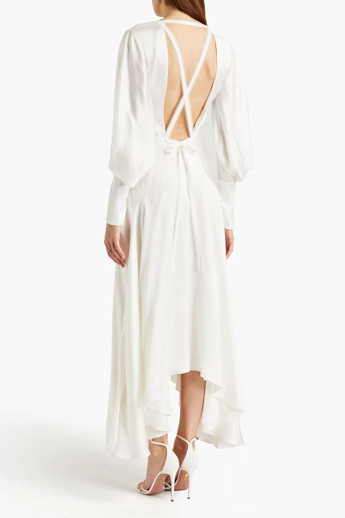 商品ROKSANDA|Gathered hammered silk-satin midi dress,价格¥2521,第1张图片