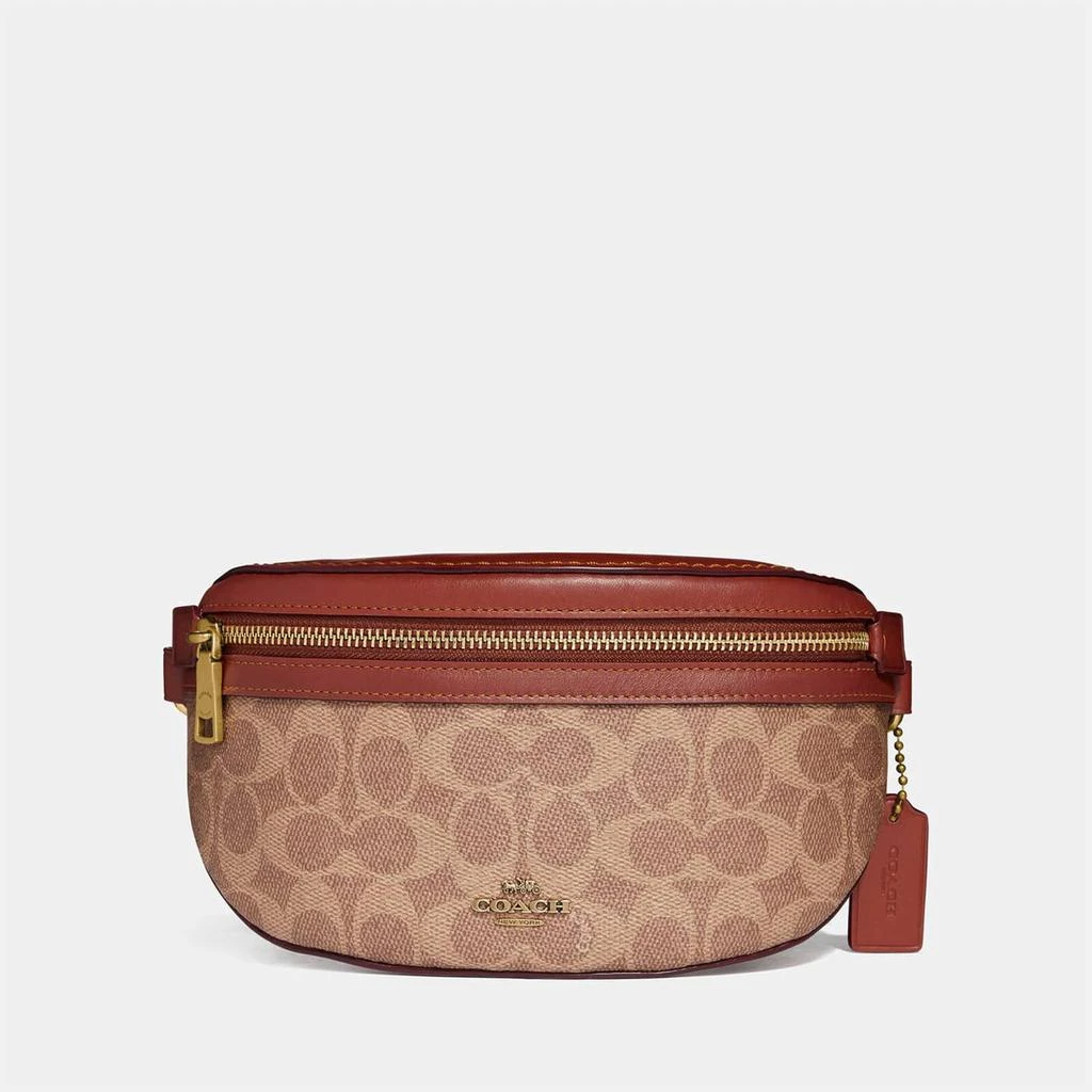 商品Coach|Coach Women's Coated Canvas Signature Bethany Belt Bag - Tan Rust,价格¥1931,第1张图片