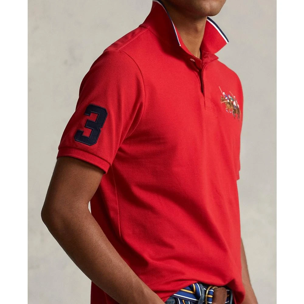 商品Ralph Lauren|Men's Custom Slim Fit Triple-Pony Polo Shirt,价格¥380,第3张图片详细描述