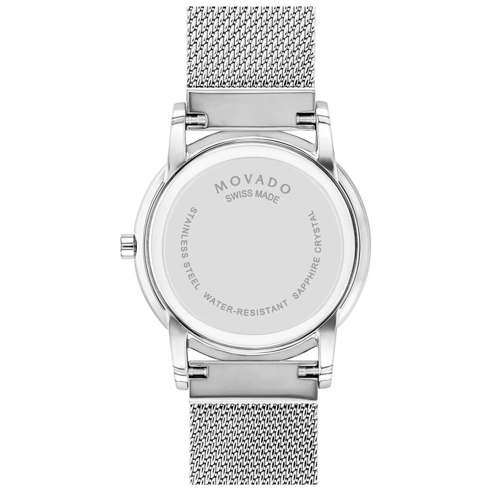 商品Movado|Women's Museum Classic Swiss Quartz Silver-Tone Stainless Steel Bracelet Watch 33mm,价格¥4705,第3张图片详细描述