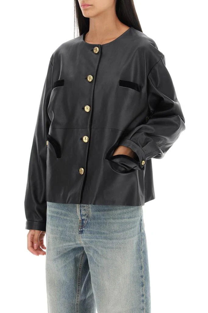 商品BLAZÉ MILANO|Vegas Baby Gliss Leather Jacket,价格¥11986,第4张图片详细描述