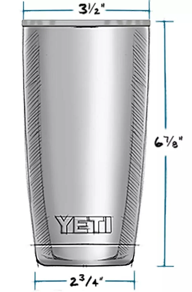 商品YETI|YETI 20 oz. Rambler Tumbler with MagSlider Lid,价格¥207,第4张图片详细描述