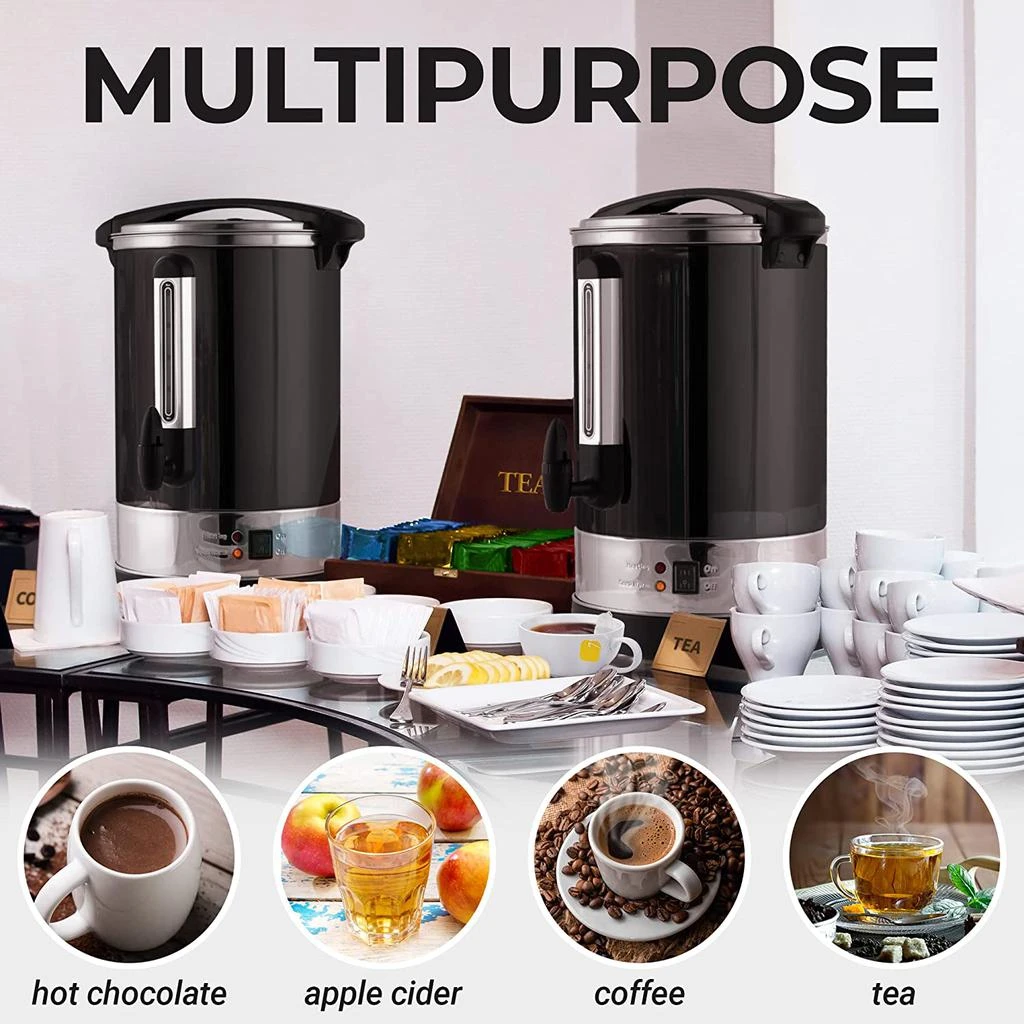 商品Zulay Kitchen|Premium Commercial Coffee Urn - Black,价格¥2089,第2张图片详细描述