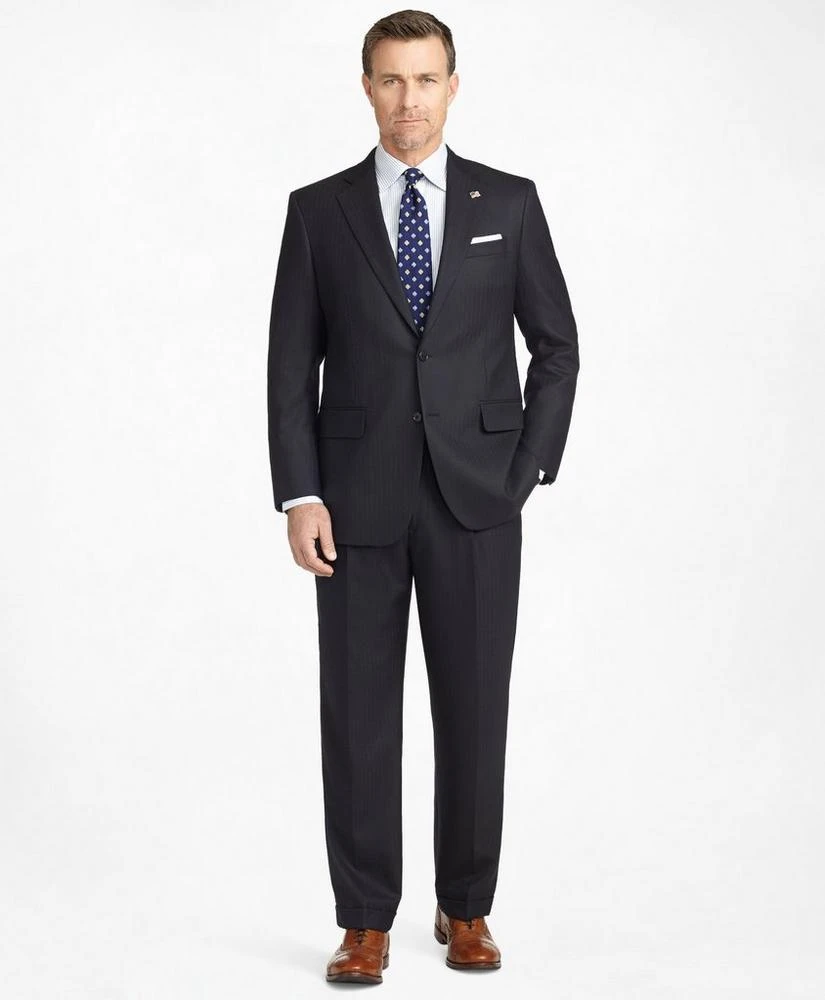 商品Brooks Brothers|Madison Fit Saxxon™ Wool Herringbone 1818 Suit,价格¥2999,第1张图片