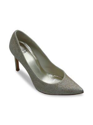 商品[二手商品] Stuart Weitzman|Stuart Weitzman Heist 95 Pumps In Gold Glitter Lamé Leather Heels Pumps,价格¥1799,第2张图片详细描述