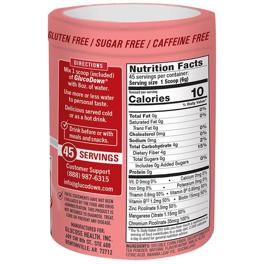 商品GLUCODOWN|Blood Sugar Maintenance Drink Mix Raspberry Tea,价格¥118,第2张图片详细描述