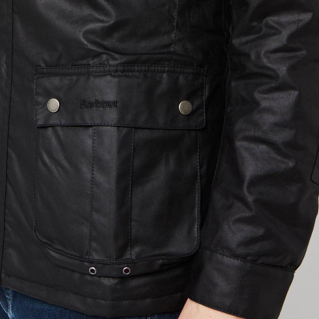 Barbour International Men's Duke Wax Jacket - Black商品第5张图片规格展示