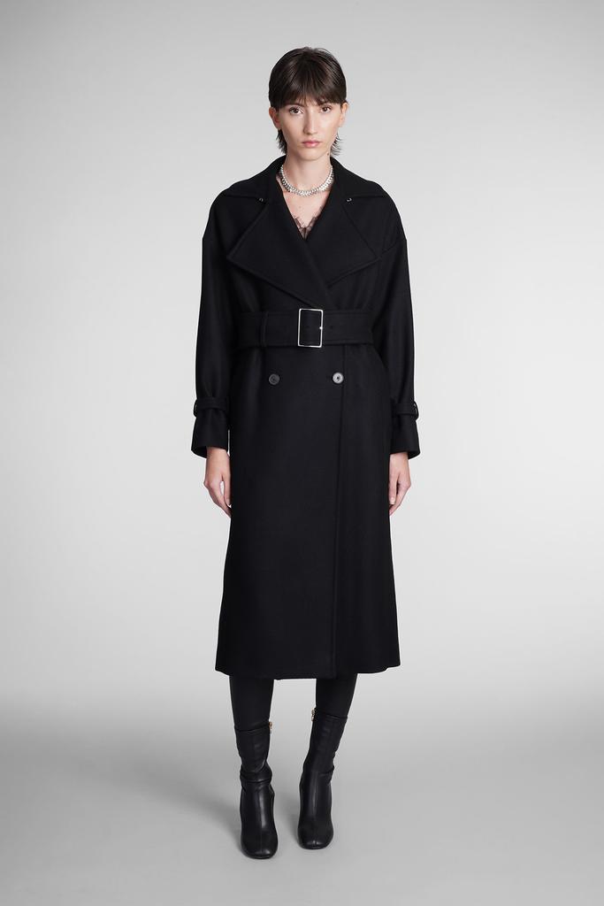 IRO Kealia Coat In Black Wool商品第1张图片规格展示