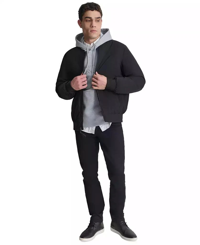 商品DKNY|Men's Stretch Zip-Front Zip-Pocket Bomber Jacket,价格¥423,第4张图片详细描述