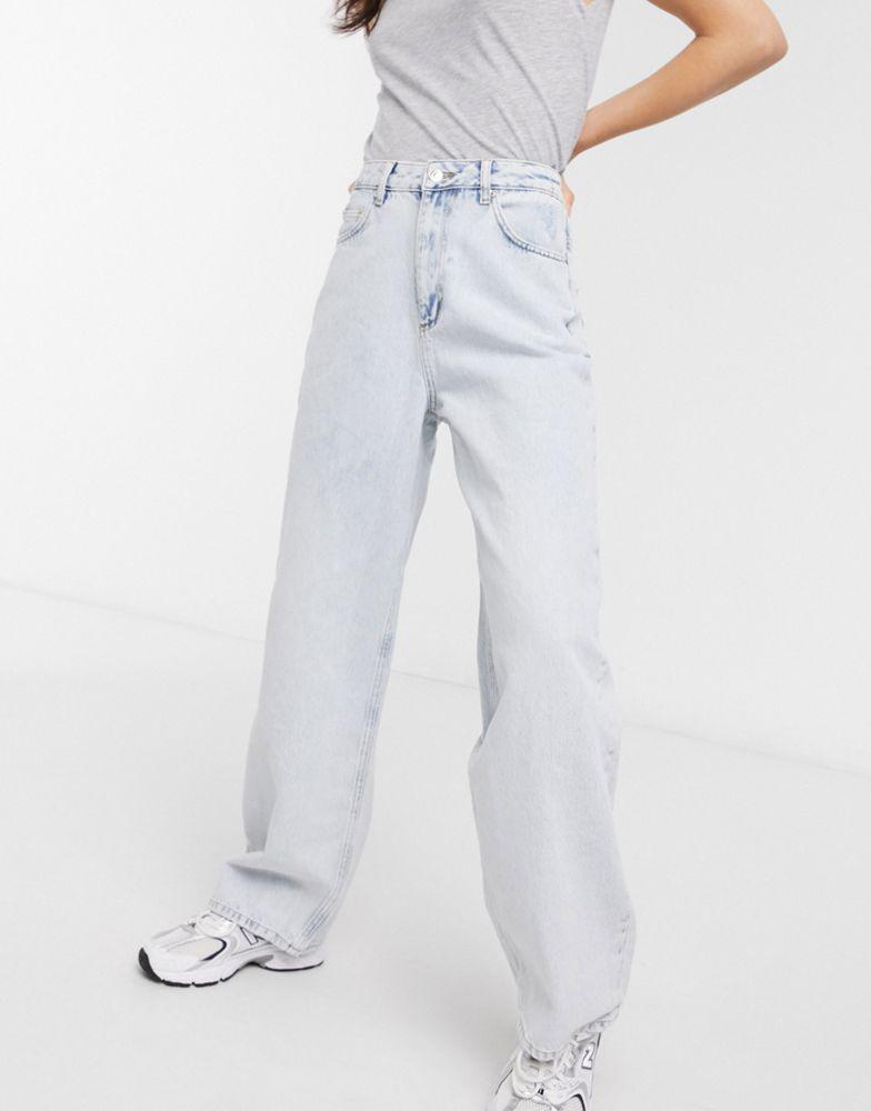 商品ASOS|ASOS DESIGN high rise 'relaxed' dad jeans in bleach wash,价格¥125,第6张图片详细描述