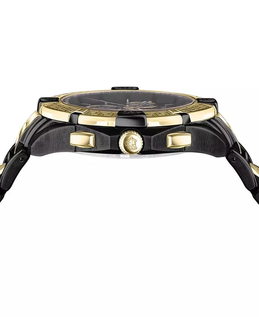 商品Versace|Men's Swiss Chronograph V-Greca Two-Tone Stainless Steel Bracelet Watch 46mm,价格¥6255,第2张图片详细描述