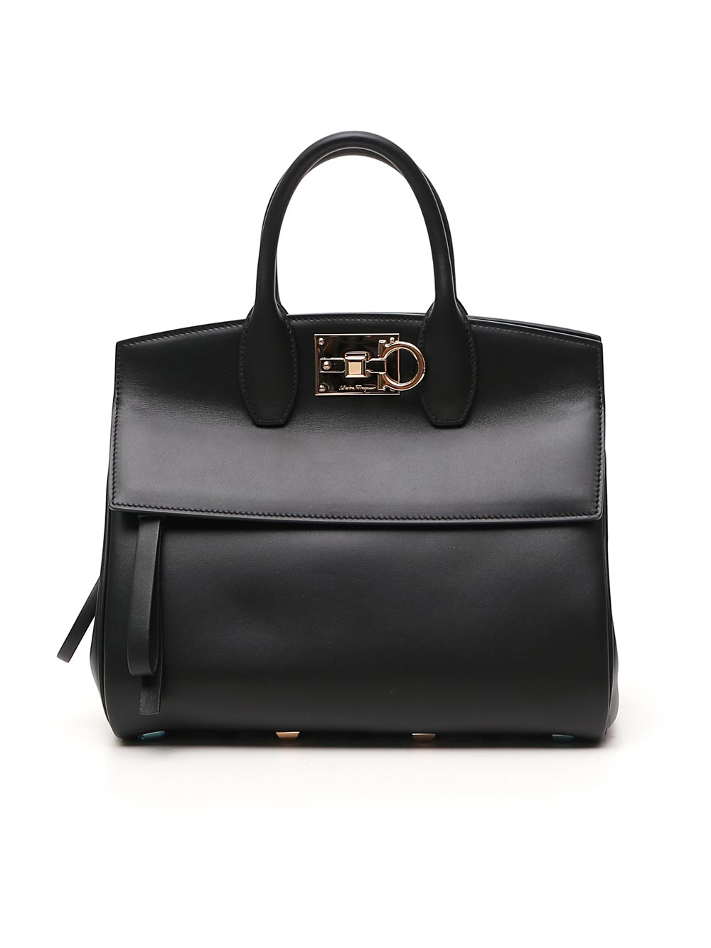 SALVATORE FERRAGAMO 菲拉格慕 女士黑色手提包 21H159-0696448商品第3张图片规格展示