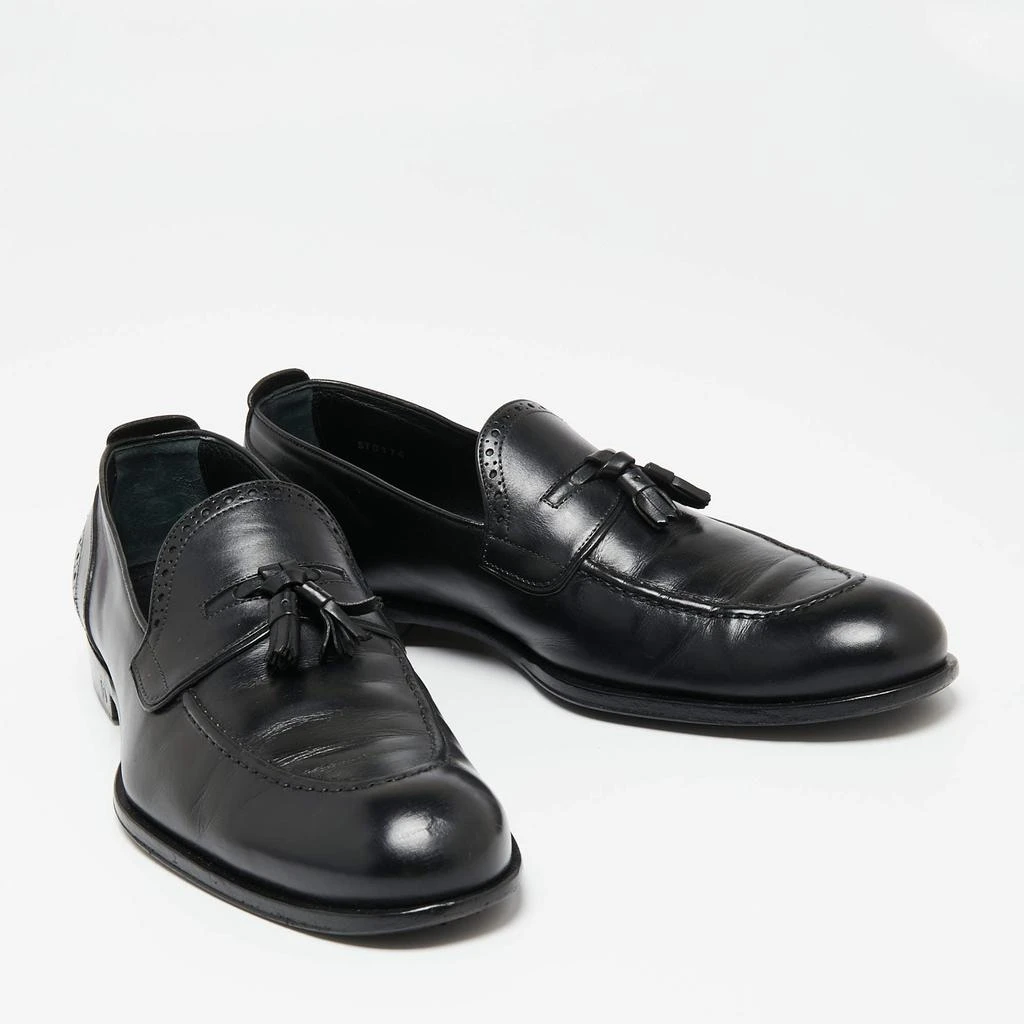 商品[二手商品] Louis Vuitton|Louis Vuitton Black Leather Trading Loafers Size 42.5,价格¥4488,第4张图片详细描述