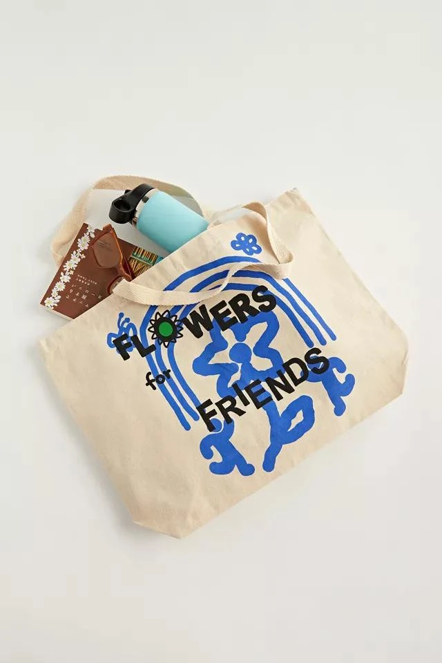 商品Urban Outfitters|Flowers & Friends Tote Bag,价格¥114,第4张图片详细描述