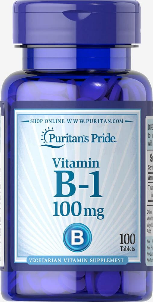 商品Puritan's Pride|Vitamin B-1 100 mg 100 Tablets,价格¥97-¥193,第1张图片