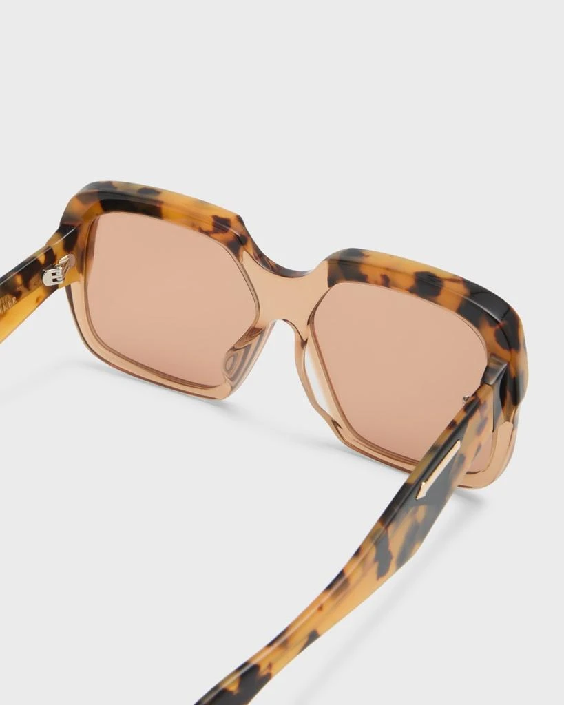 商品KAREN WALKER|Beveled Two-Tone Acetate Square Sunglasses,价格¥1863,第4张图片详细描述