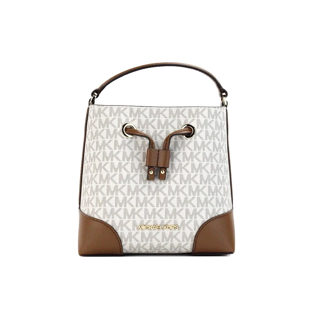 商品Michael Kors|Mercer Small ivory Signature Leather Bucket Crossbody Women's Bag,价格¥2009,第1张图片