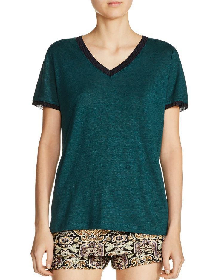 商品Maje|Tiare Sparkle Linen Tee,价格¥463,第1张图片