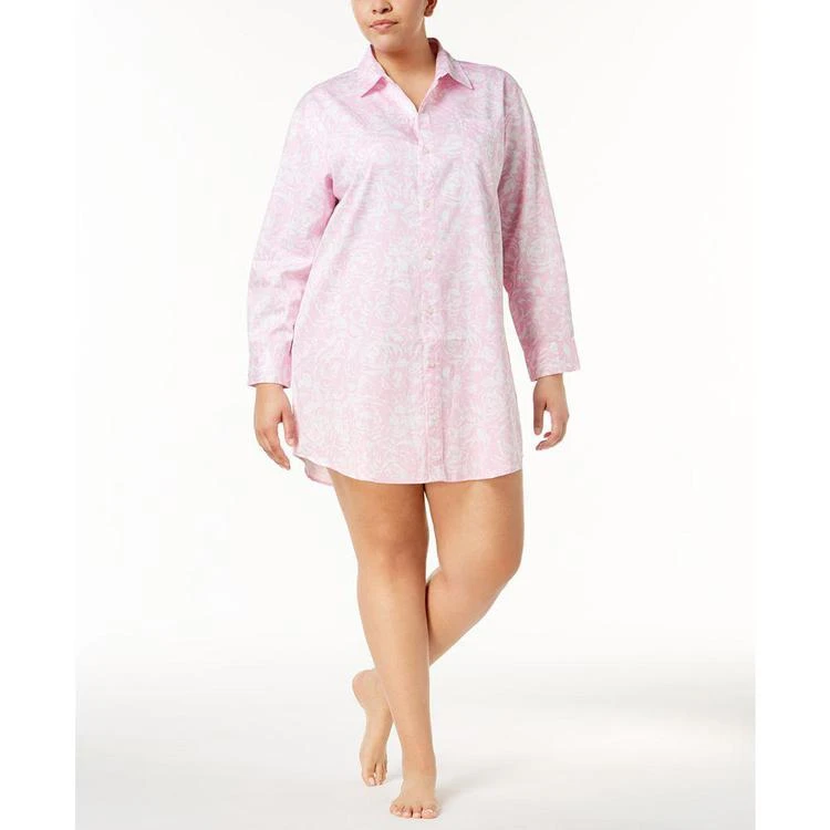 商品Ralph Lauren|Plus Size Floral-Print Cotton Sleepshirt,价格¥147,第1张图片