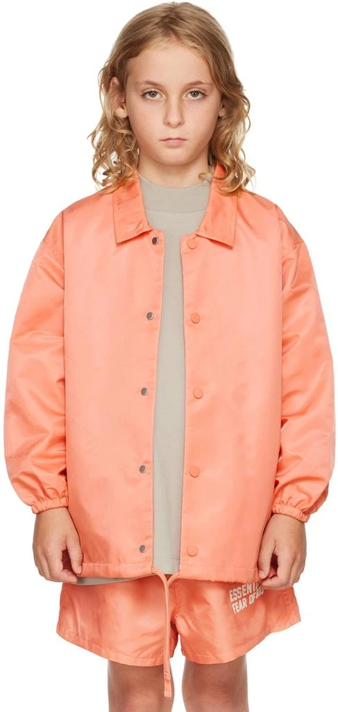 商品Essentials|Kids Pink '1977' Coaches Jacket,价格¥517,第1张图片