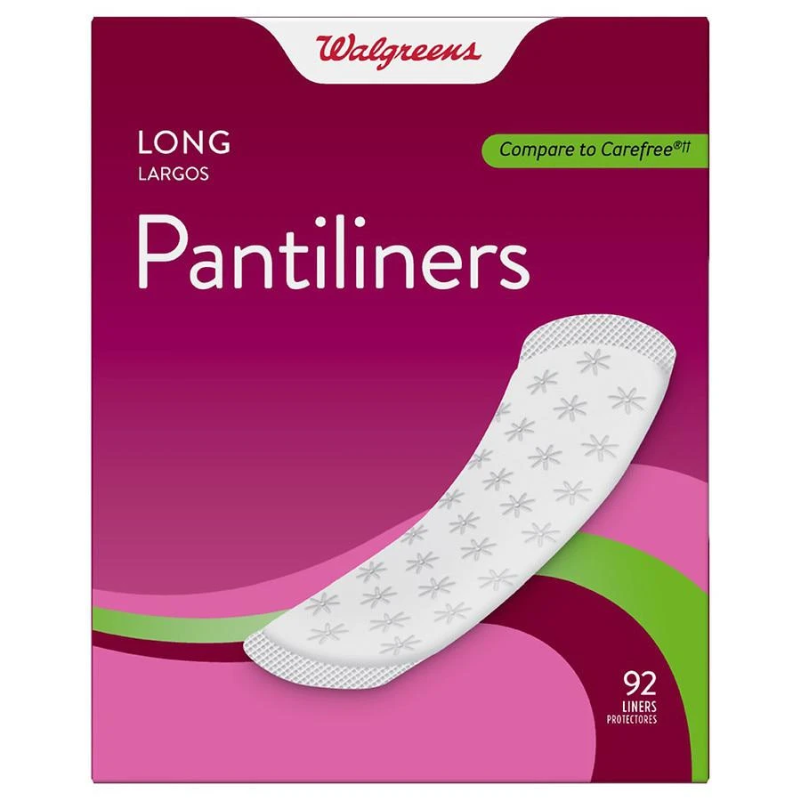 商品Walgreens|Long Pantiliners Unscented,价格¥34,第1张图片