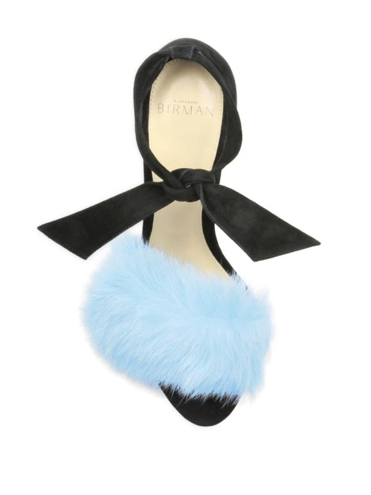 商品Alexandre Birman|Clarita 100 Rabbit Fur & Suede Ankle-Strap Sandals,价格¥2085,第4张图片详细描述