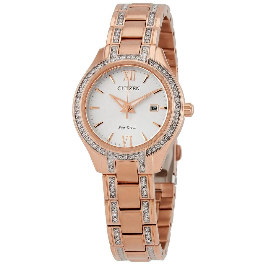 商品Citizen|Silhouette Crystal Silver Dial Ladies Watch FE1233-52A,价格¥1413,第1张图片