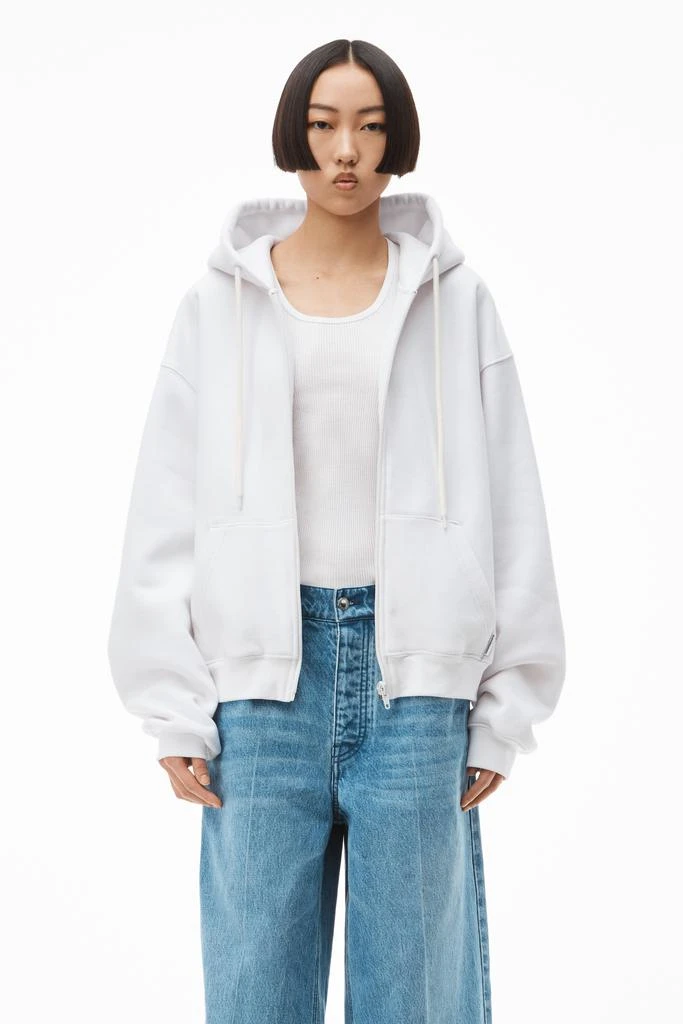 商品Alexander Wang|ZIP HOODIE IN DENSE FLEECE,价格¥2865,第2张图片详细描述