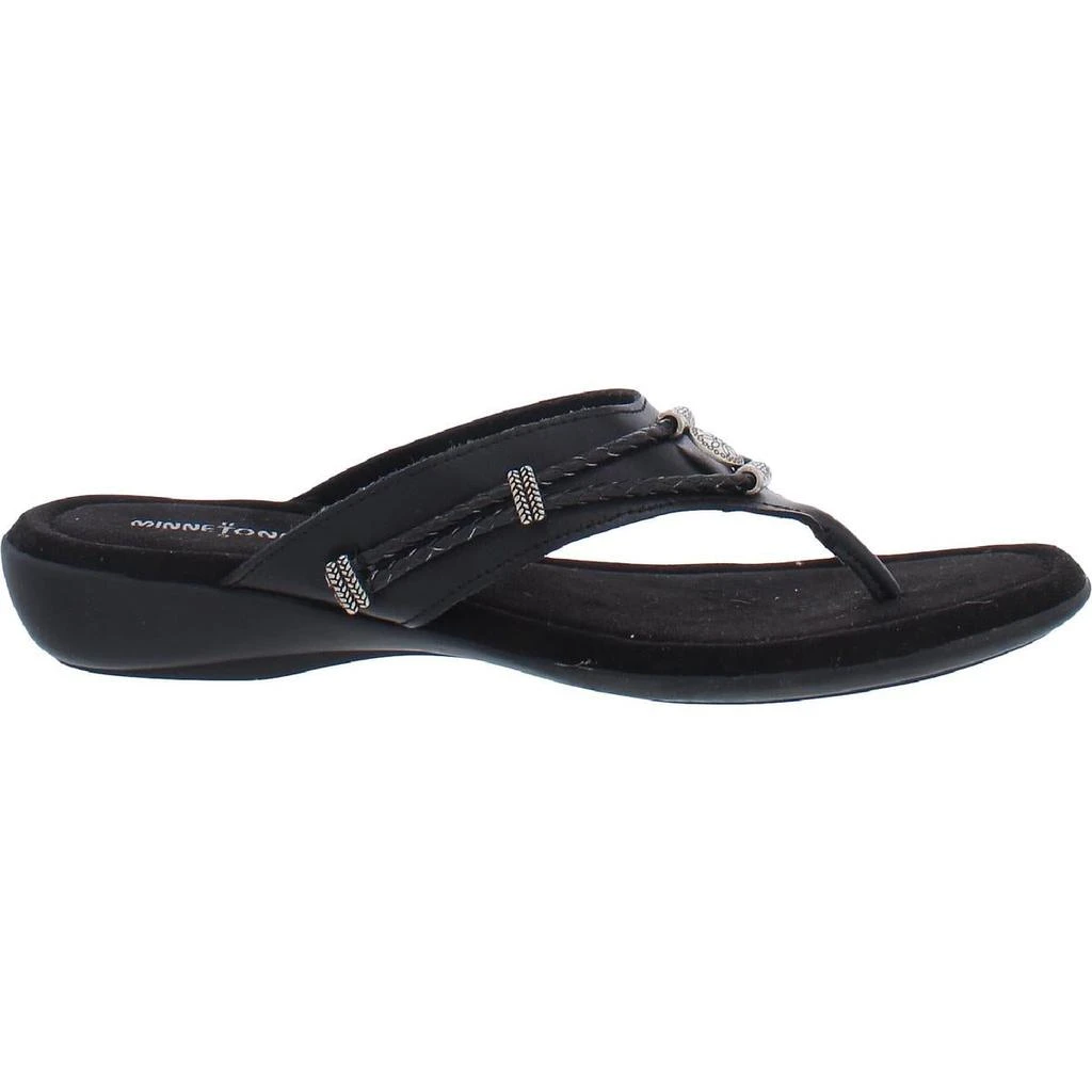 商品Minnetonka|Minnetonka Womens Sliverthorne Canvas Thong Flat Sandals,价格¥115,第4张图片详细描述