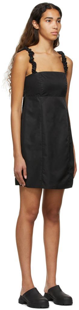 商品Ganni|Black Nylon Mini Dress,价格¥1696,第4张图片详细描述