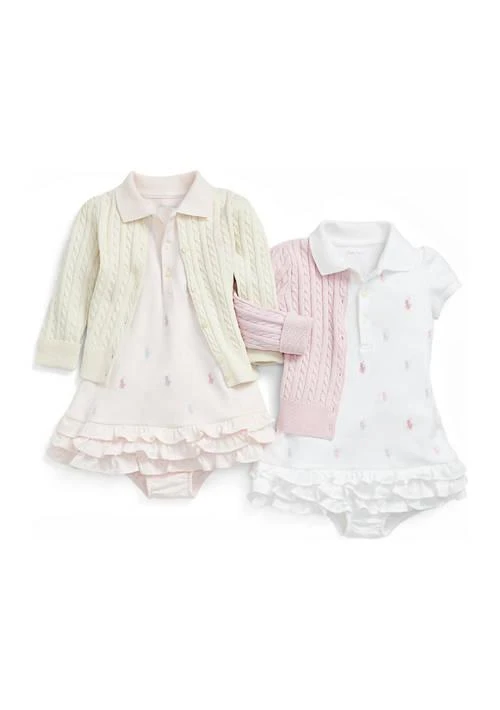 商品Ralph Lauren|Lauren Childrenswear Baby Girls Cable Knit Cotton Cardigan,价格¥376,第4张图片详细描述