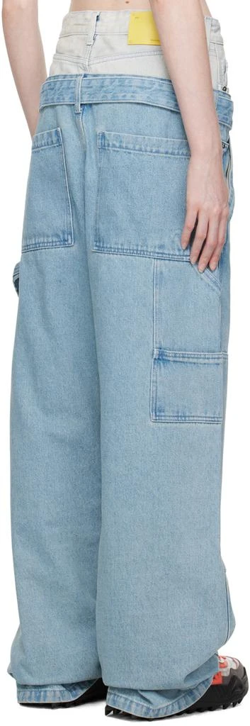 商品Off-White|Blue Double Over Jeans,价格¥1635,第3张图片详细描述