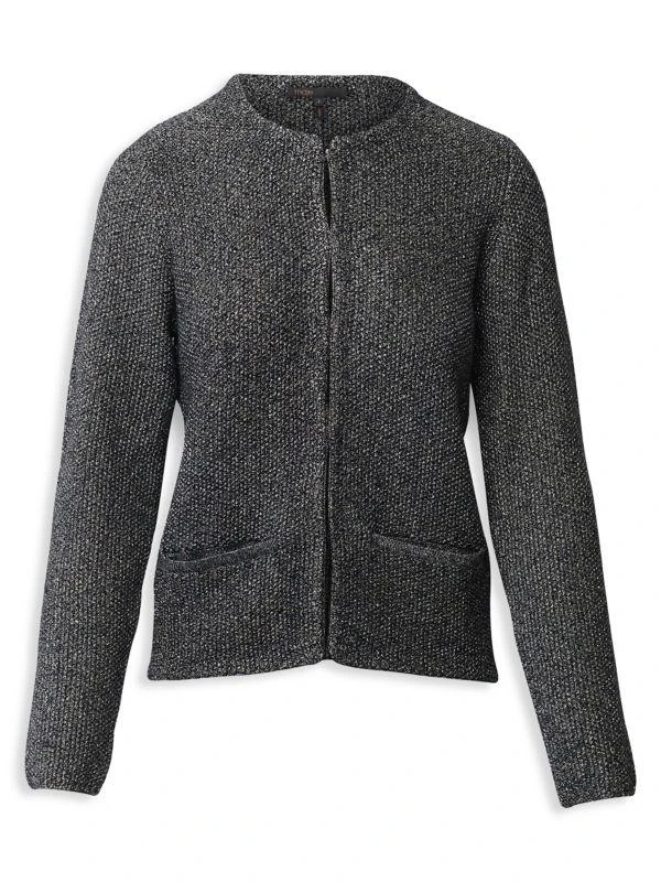 商品[二手商品] Maje|Maje Open Front Jacket In Silver Tweed,价格¥1226,第1张图片