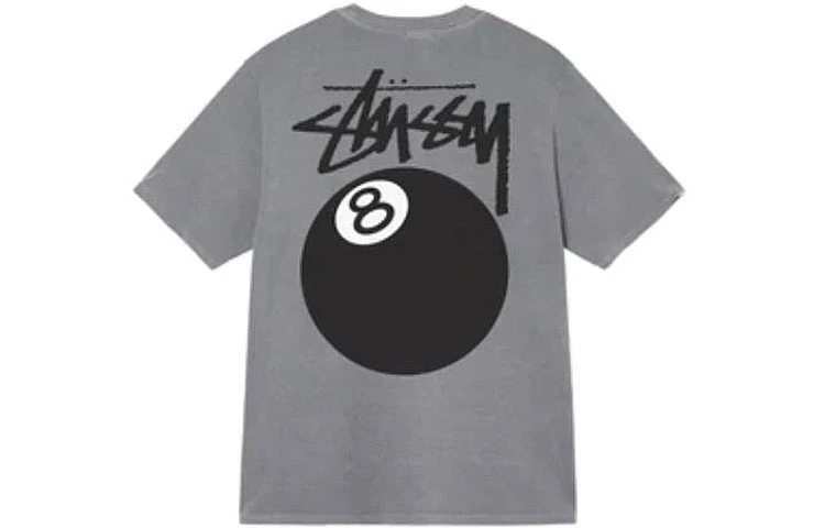 商品[国内直发] STUSSY|SS22 Ball Pigment Dyed Tee 黑8球印花休闲短袖T恤 男款,价格¥1432,第1张图片