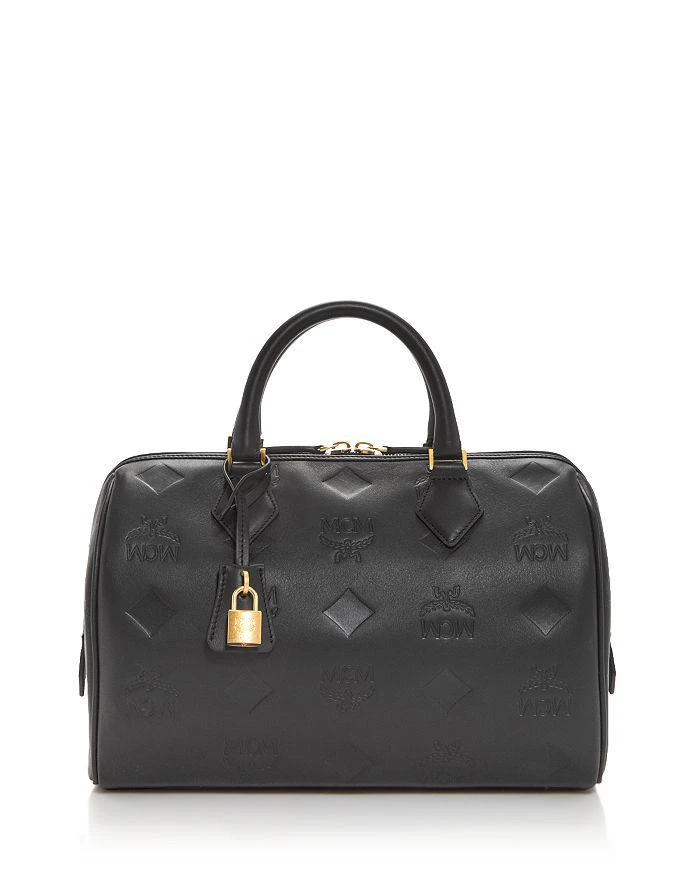 商品MCM|MCM Ella Maxi Monogram Leather Boston Shoulder Bag,价格¥7252,第1张图片详细描述