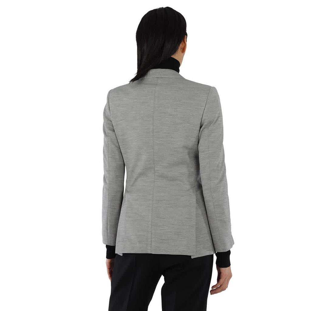 Grey Taupe Melange Technical Wool Jersey Blazer商品第3张图片规格展示